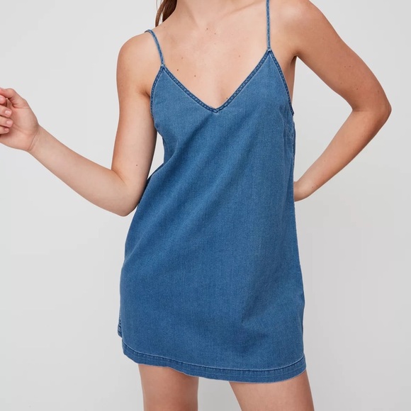 Aritzia Vivienne Chambray Dress - Picture 5 of 6